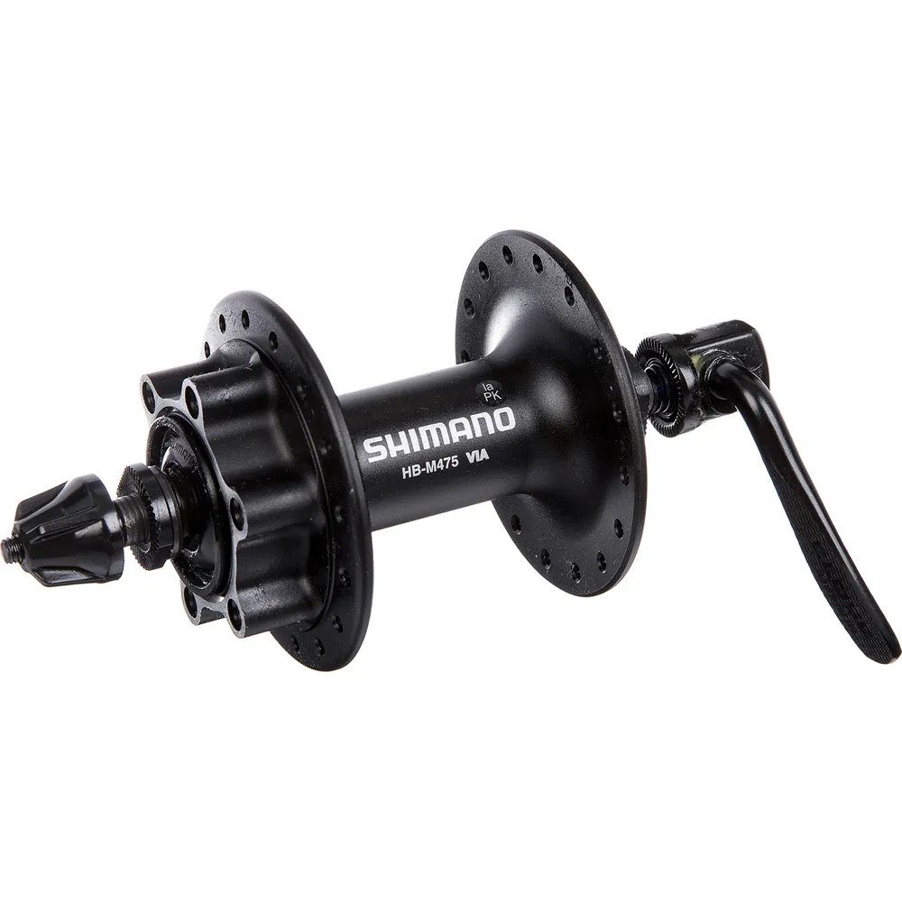 Shimano втулка передн M475  6-болт QR черн