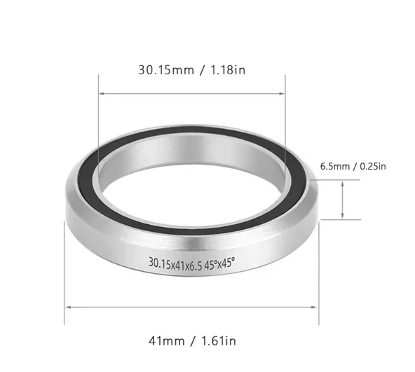 Подшипники пром. для рулевой колонки TOOPRE  Ø 41,0х30,15x6,5 мм (45°х45°)