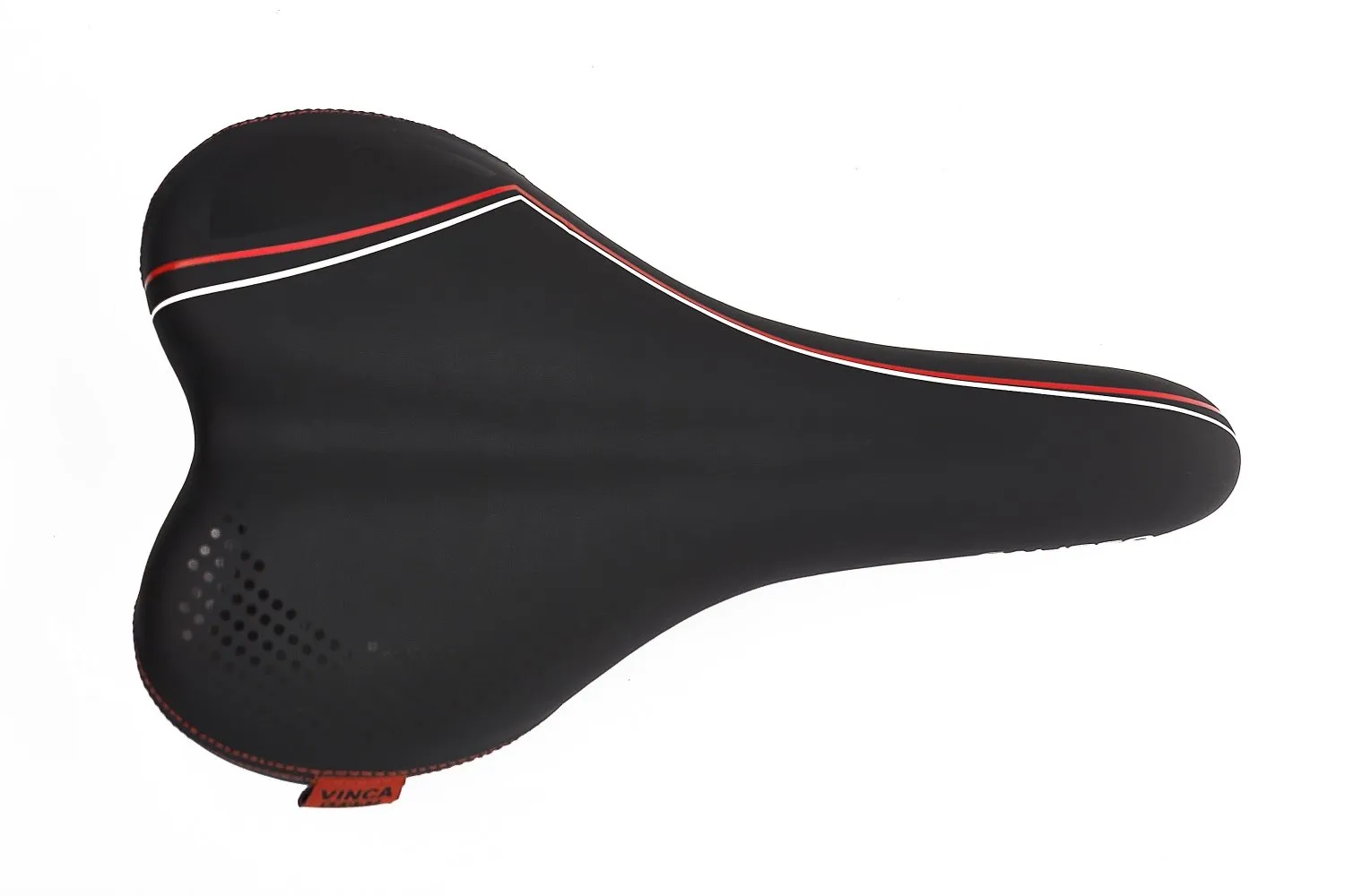 Седло Vinca Sport 275*160мм комфортое, гель, черное с красным